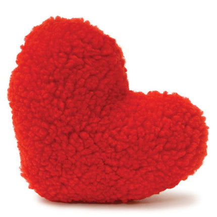 Fleecy Red Heart Dog Toy