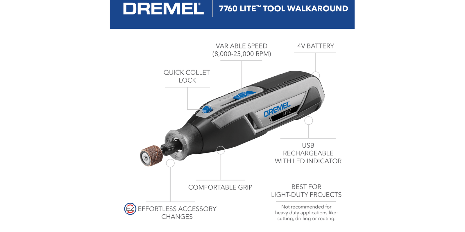 Dremel lite 7760 cordless rotary tool hot sale