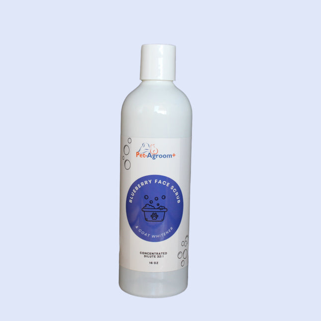 Pet-Agroom+ Blueberry Face Scrub & Coat Whitener 32:1 Shampoo - 16 oz