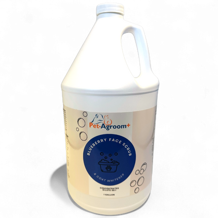 Pet-Agroom+ Blueberry Face Scrub & Coat Whitener 32:1 Shampoo - Gallon