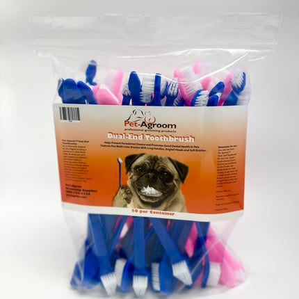Pet-Agree 50 Pack Dual-End Toothbrush