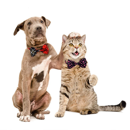 Mixed Print Bow Ties For Dogs & Cats Set of 10
