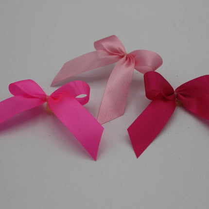 Solid Satin Bows Large - PINK ONLY - 50 CT