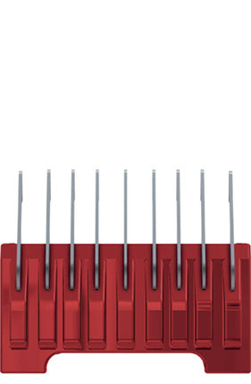 5-N-1 SS Snap On Comb Red #5 - 1-8 in
