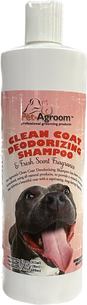 Pet AGroom Clean Coat Deodorizing Shampoo - 16 oz