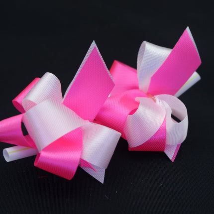 Solid Double Bows Pink Only - 24 CT