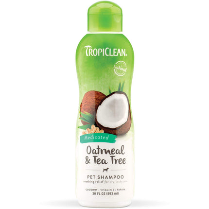 Tropiclean Oatmeal & Tea Tree Medicated Shampoo - 20 oz