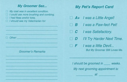 Pet Report Cards - Blue 50 count pack