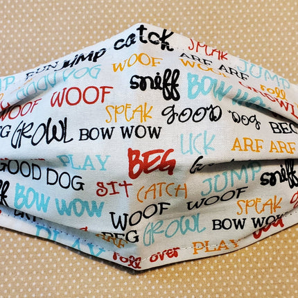 Stardog Fabric Face Mask - Good Dog Speak Print