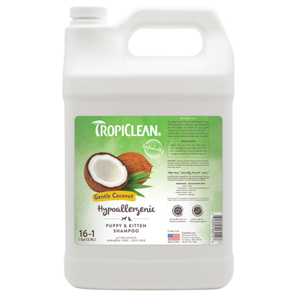 Tropiclean Gentle Coconut Hypoallergenic Puppy & Kitten Shampoo - Gallon