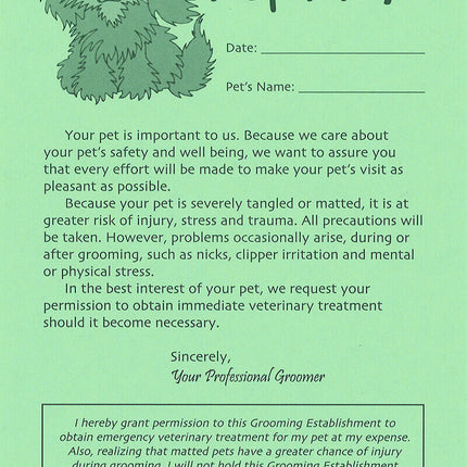 Pet Release Forms - Fuzzy